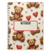 Teddy bear Spiral Foto Notebook Notizblock (Vorderseite)
