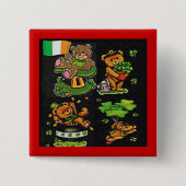 Teddy Bear St. Patrick's Day Collection Button (Vorderseite)