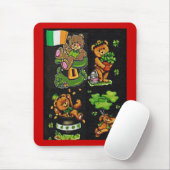 Teddy Bear St. Patrick's Day Collection Mousepad (Mit Mouse)