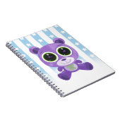 Teddy Bear - Star Eye Lila Notizblock (Rechte Seite)