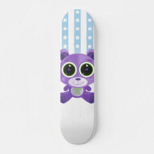 Teddy Bear - Star Eye Lila Skateboard