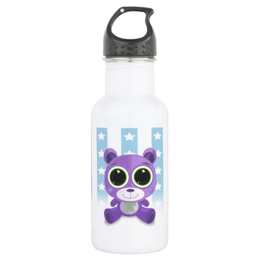 Teddy Bear - Star Eye Lila Trinkflasche (Vorderseite)