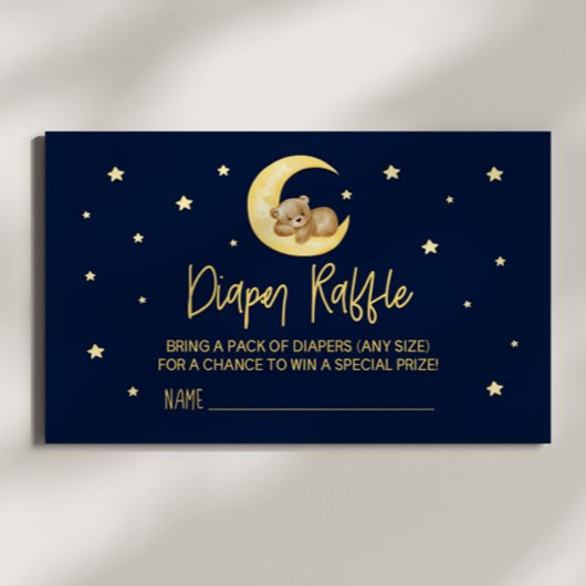 Teddy Bear Stars Babydusche Windelwaschkarte Begleitkarte