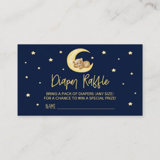 Teddy Bear Stars Babydusche Windelwaschkarte Begleitkarte (Vorderseite)