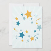 Teddy Bear, Stars Cloud Moon Balloon Babydusche Einladung (Rückseite)