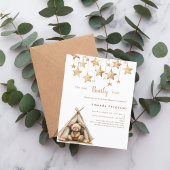 Teddy bear stars Zelt boho Baby Dusche Einladung