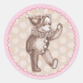 Teddy Bear Sticker - Rosa (Vorderseite)