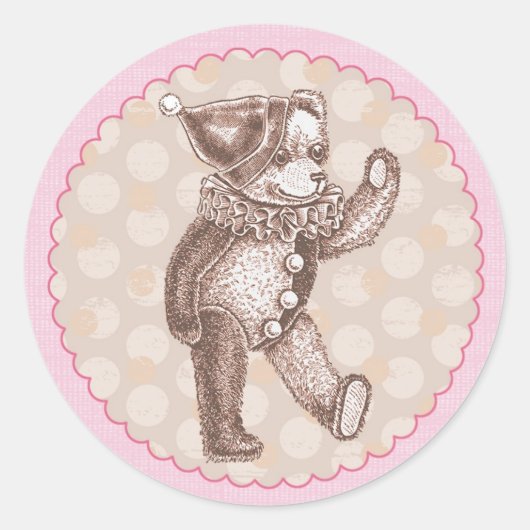 Teddy Bear Sticker - Rosa (Vorderseite)