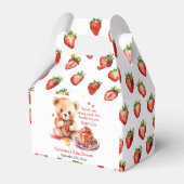 Teddy Bear Strawberry Pancake Brunch Babydusche Geschenkschachtel (Vorderseite)