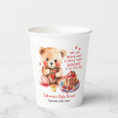 Teddy Bear Strawberry Pancake Brunch Babydusche Pappbecher (Rückseite)
