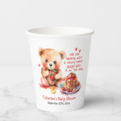 Teddy Bear Strawberry Pancake Brunch Babydusche Pappbecher (Vorderseite)