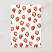 Teddy Bear Strawberry Pancake Brunch Buchanfrage Begleitkarte (Rückseite)