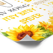 Teddy Bear Sun Flower Geburtstagspartafel Poster (Ecke)