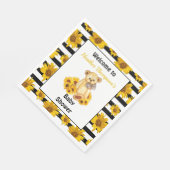 Teddy Bear Sunflower Baby Dusche Serviette (Ecke)