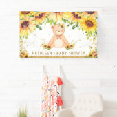 Teddy Bear Sunflower Baby Showday Hintergrund Banner (Insitu)