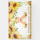Teddy Bear Sunflower Baby Showday Hintergrund Banner (Vertikal)