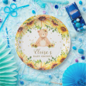 Teddy Bear Sunflower Baby Showday Party Pappteller (Party)