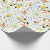Teddy Bear Surfers Geschenkpapier (Ecke)