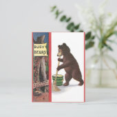 Teddy Bear Sweeping Floor Postkarte (Stehend Vorderseite)