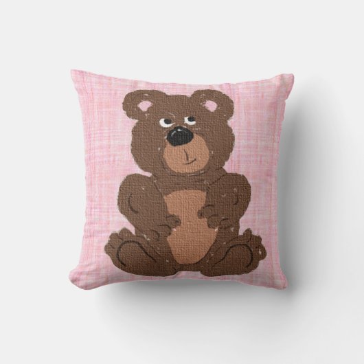Teddy Bear T Pink Kissen (Vorderseite)