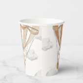 Teddy Bear Tan Hot Air Ballon Pappbecher (Rechts)