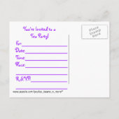 Teddy Bear Tea Party Postkarte (Rückseite)