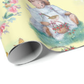 Teddy Bear Tea Party Vintage Palette  Geschenkpapier (Rolleneckpunkt)