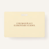 Teddy Bear Teacher School Hall Pass Ausweis (Rückseite)