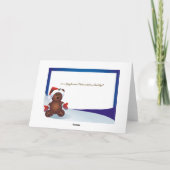 Teddy Bear Template Feiertagskarte (Rückseite)