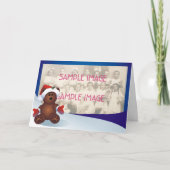 Teddy Bear Template Feiertagskarte (Vorderseite)