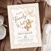 Teddy Bear Theme We Can Bearly Wait Baby Shower Einladung