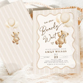 Teddy Bear Theme We Can Bearly Wait Baby Shower Einladung
