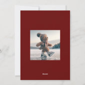 Teddy Bear Themed Weihnachtskarte Feiertagskarte (Rückseite)