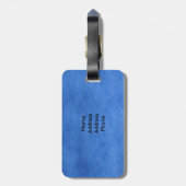 Teddy Bear Time to Read Blue Stuffed Animal, ZKOA Gepäckanhänger (Rückseite vertikal)