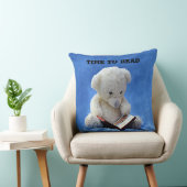 Teddy Bear Time to Read Blue Stuffed Animal, ZKOA Kissen (Stuhl )