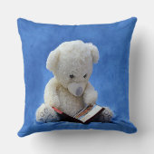 Teddy Bear Time to Read Blue Stuffed Animal, ZKOA Kissen (Rückseite)