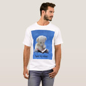 Teddy Bear Time to Read Blue Stuffed Animal, ZKOA T-Shirt (Vorne ganz)
