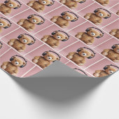 Teddy Bear Tragekopfhörer Geschenkpapier (Ecke)