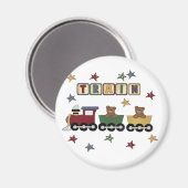 Teddy Bear Train Tshirts und Geschenke Magnet (Vorderseite/Rückseite)
