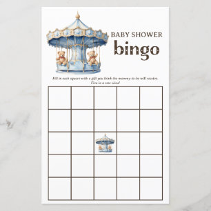 Teddy Bear Twin Boys Baby Shooter Bingo Game