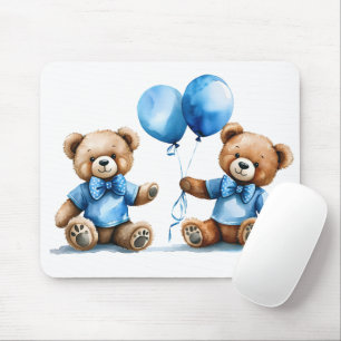 Teddy Bear Twin Boys Mousepad