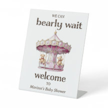 Teddy Bear Twin Girl Baby Dusche Willkommen