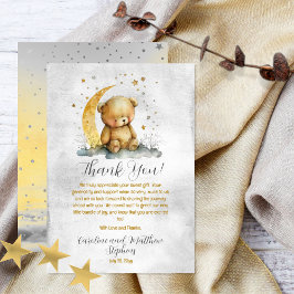 Teddy Bear Twinkle Twinkle Little Star Baby Dusche Dankeskarte
