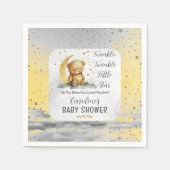 Teddy Bear Twinkle Twinkle Little Star Baby Dusche Serviette (Vorderseite)
