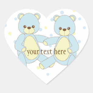 Teddy Bear Twins Sticker