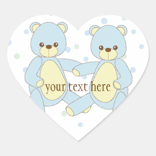 Teddy Bear Twins Sticker (Vorderseite)