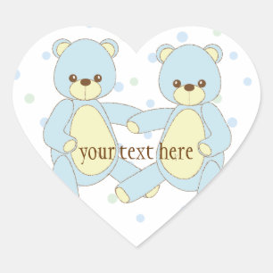 Teddy Bear Twins Sticker