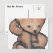 Teddy Bear überlegt CricketDiane Designer Stuff Postkarte (Vorne/Hinten)
