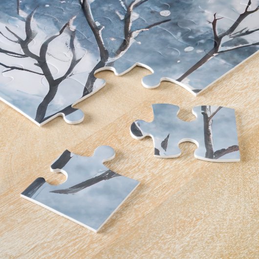 Teddy Bear umarmt einen Schneemann Puzzle (Seite)