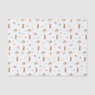 Teddy Bear und Balloons Niedliches Muster Baby Ges Seidenpapier